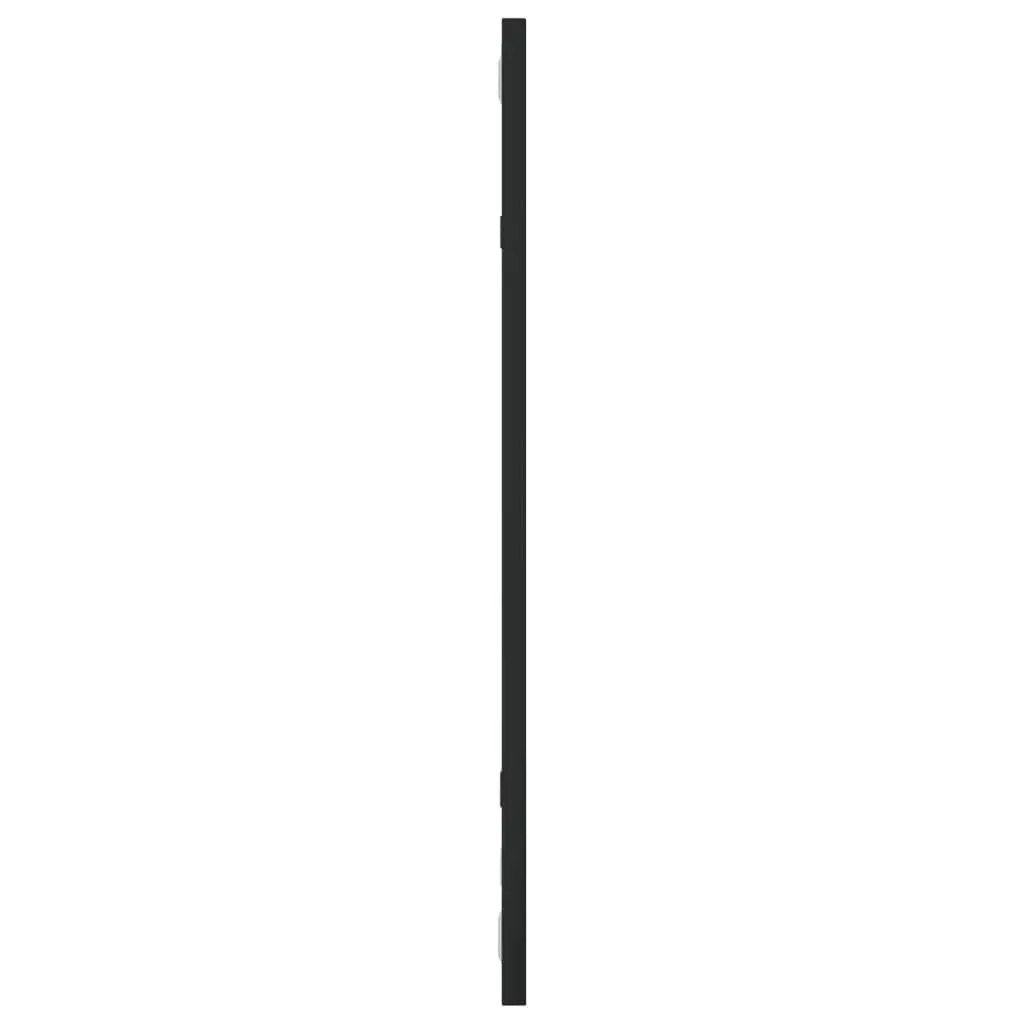 Wall Mirror Black 30x60 cm Iron Frame Vertical Horizontal Mount