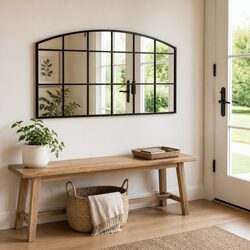 Stylish Black Arch Wall Mirror 100x50 cm