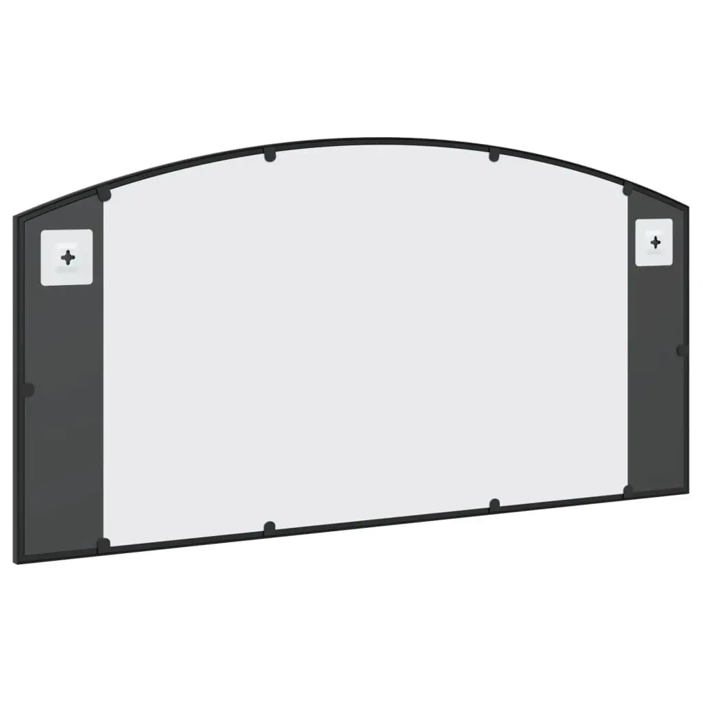 Wall Mirror Black 100x50 cm Arch Iron Frame Home Decor