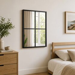 Concise Design: Black Wall Mirror 30x40 cm