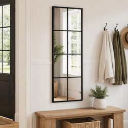 Concise and Stylish Black Wall Mirror 30x80cm