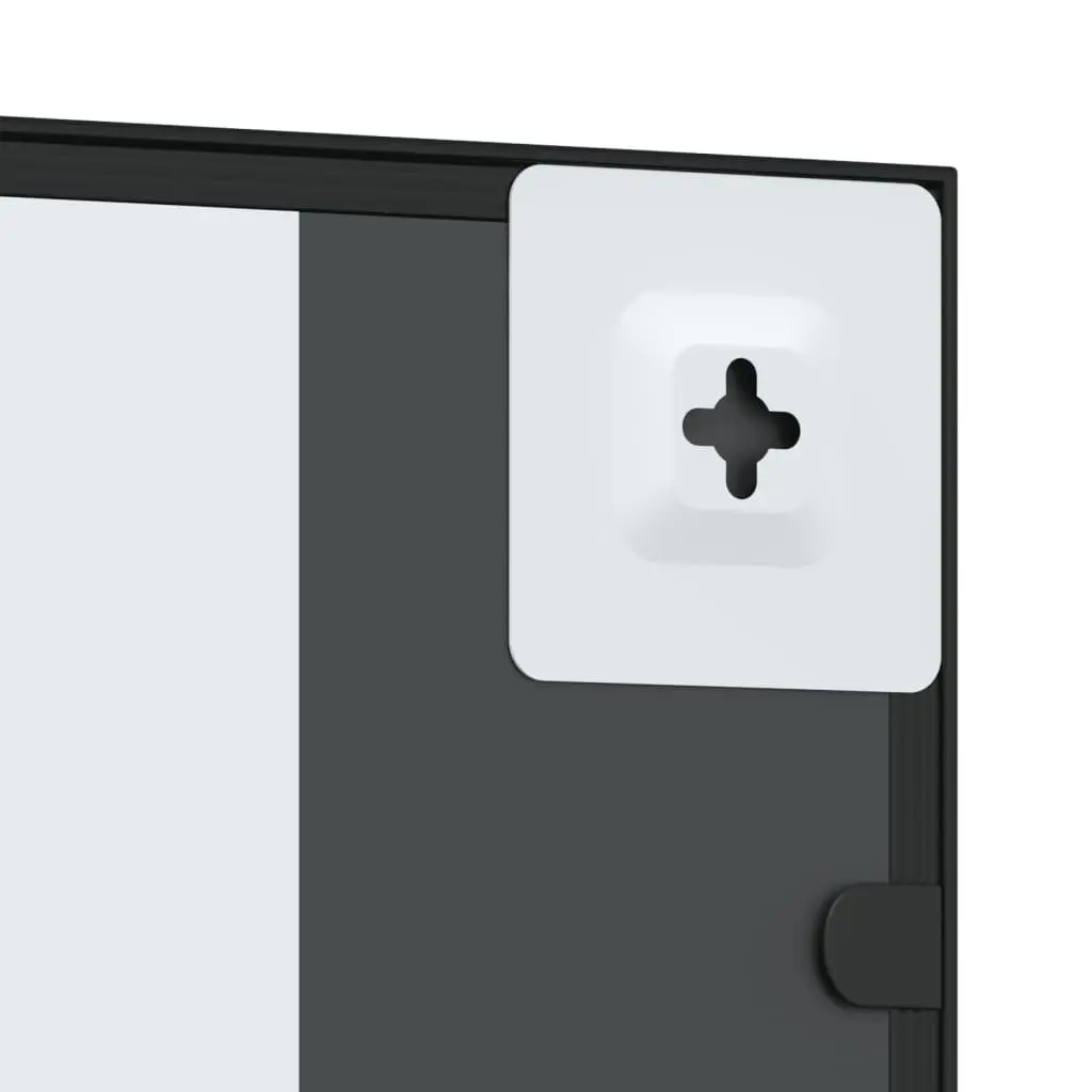 Wall Mirror Black 30x100 cm Vertical Horizontal Mount Minimalistic Home Decor