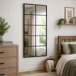 Wall Mirror Rectangle Black 50x100 cm Bathroom Bedroom Living Room Decor Mounted