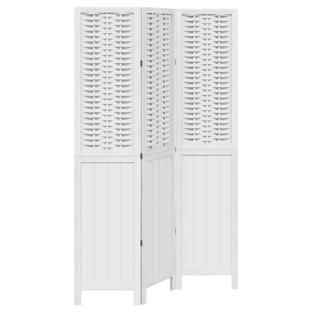 Room Divider White 3 Panels Folding Privacy Screen Indoor Partition