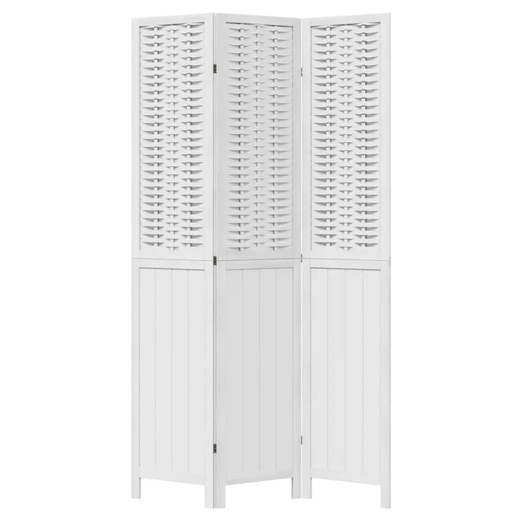 Room Divider White 3 Panels Folding Privacy Screen Indoor Partition Decorative