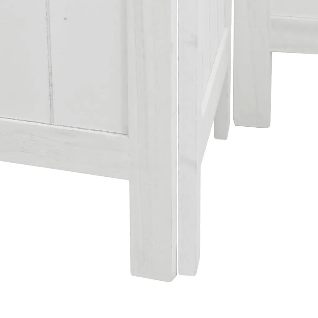 Room Divider White 3 Panels Folding Privacy Screen Indoor Partition Decorative