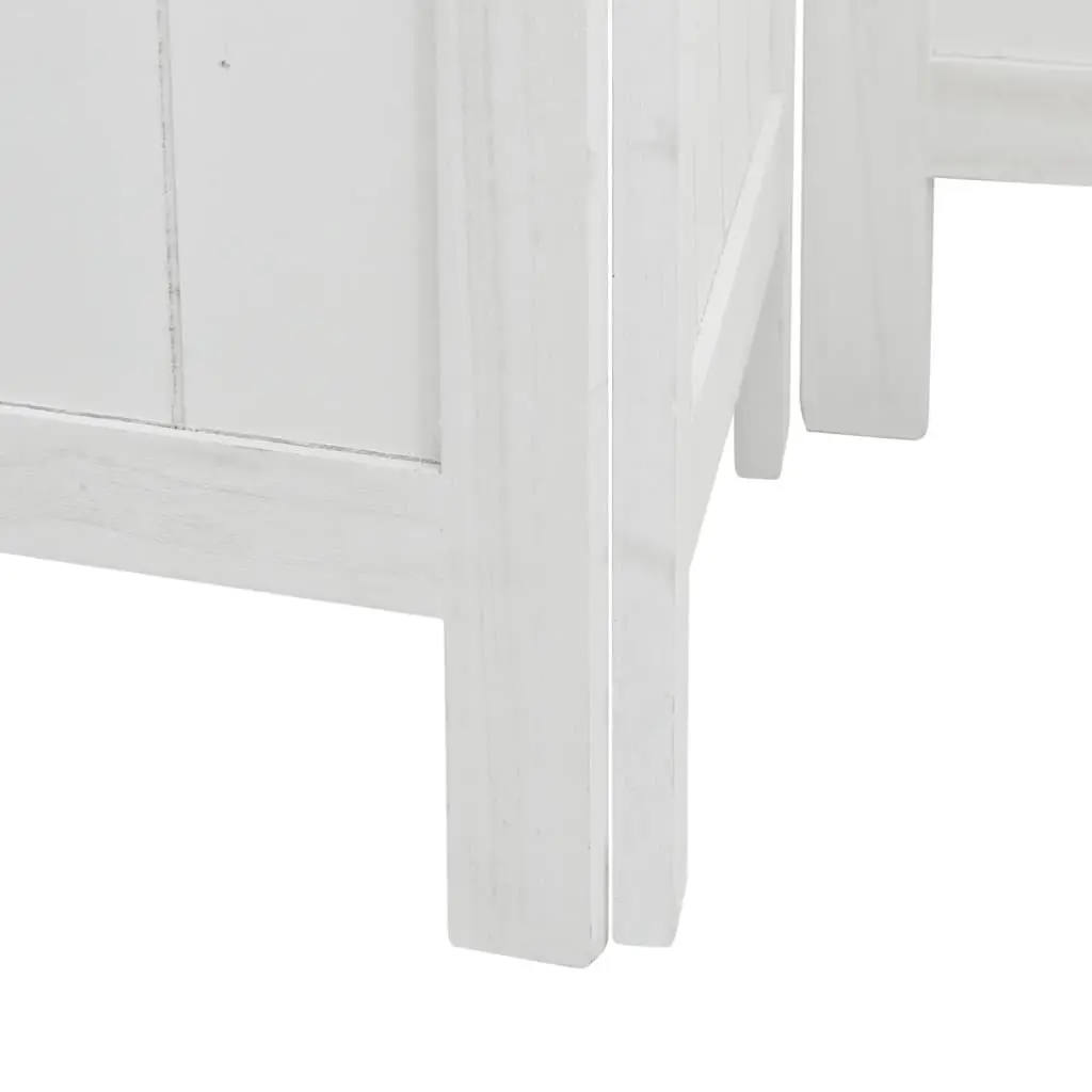 Room Divider White 5 Panels Folding Privacy Screen Partition Indoor