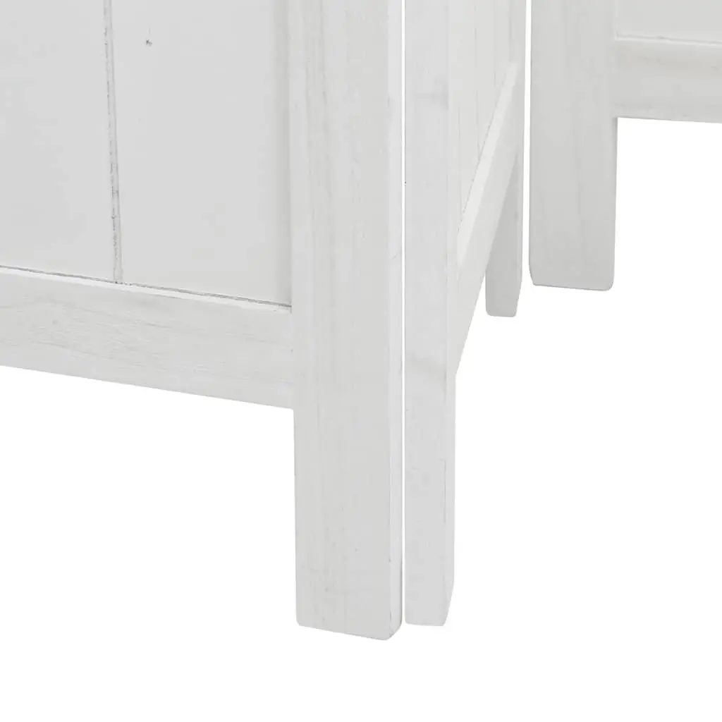 Room Divider White 6 Panels Folding Privacy Screen Indoor Partition