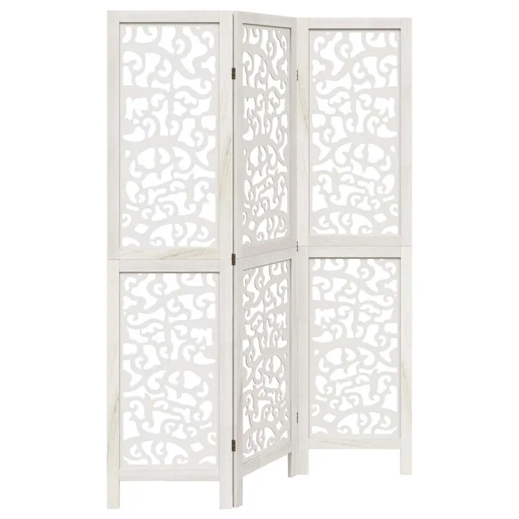 Room Divider White 3 Panels Folding Privacy Screen Indoor Partition Decorative