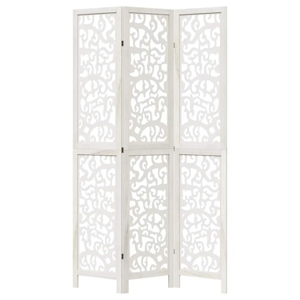 Room Divider White 3 Panels Folding Privacy Screen Partition Indoor Decor