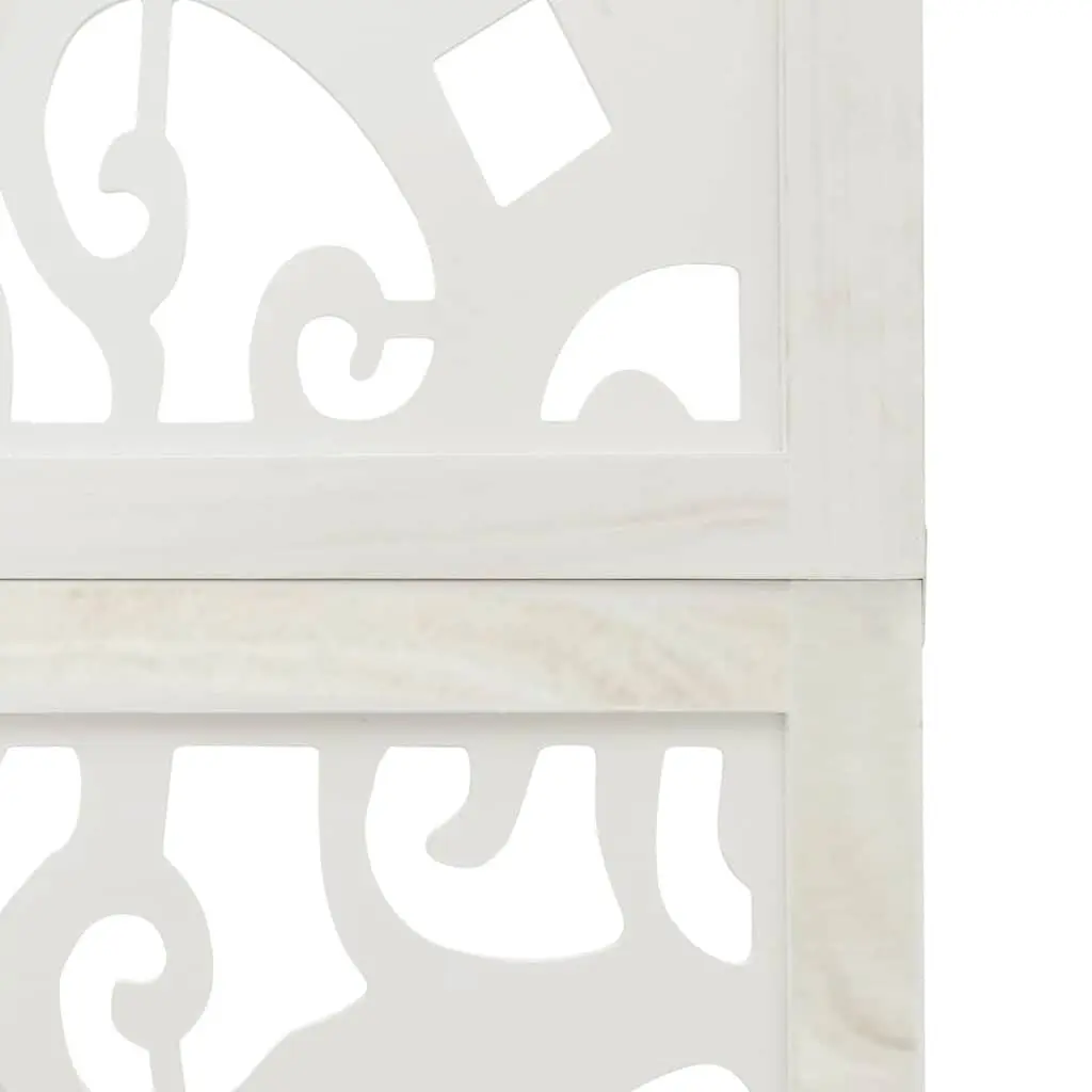 Room Divider White 3 Panels Folding Privacy Screen Partition Indoor Decor