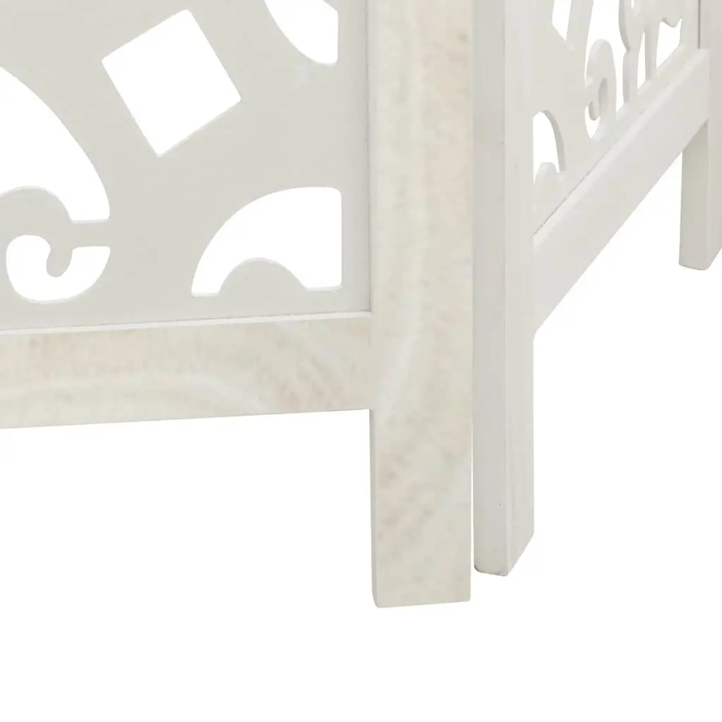 Room Divider White 3 Panels Folding Privacy Screen Partition Indoor Decor