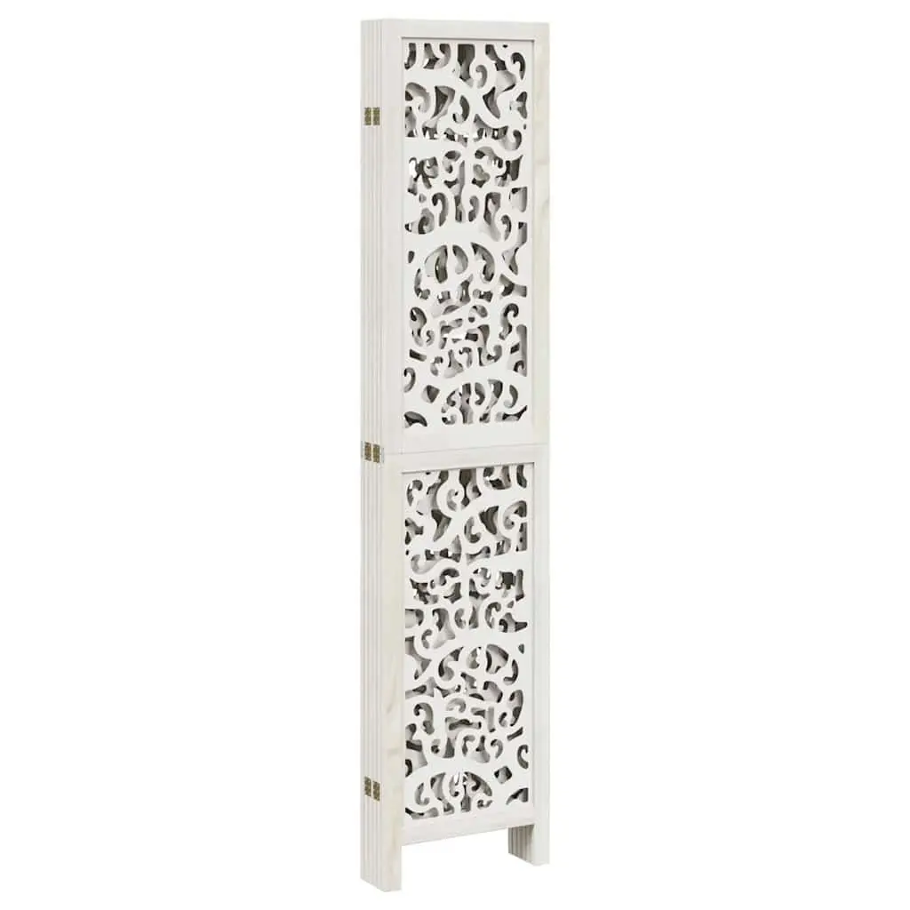 Room Divider White 6 Panels Folding Privacy Screen Partition Decorative Indoor