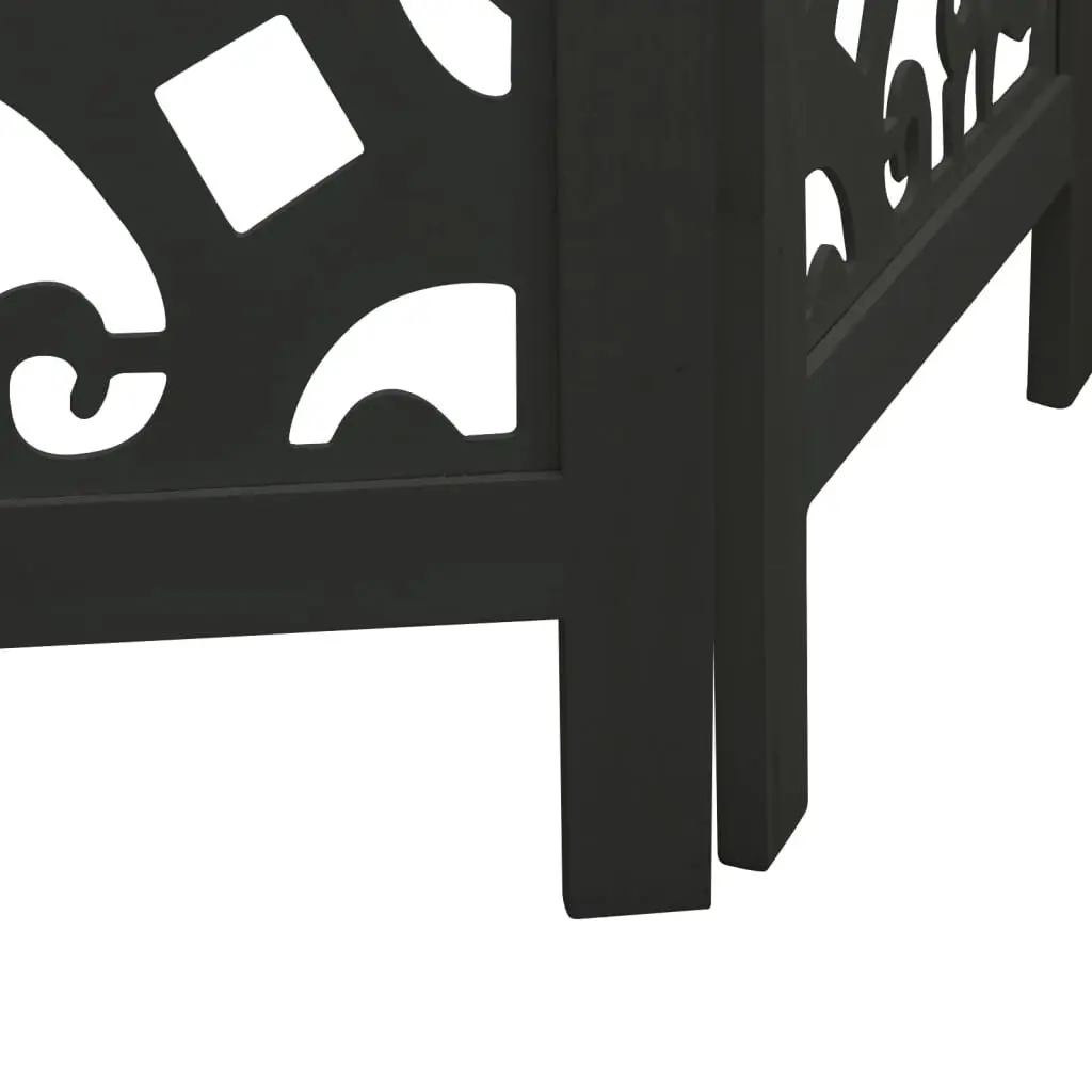 Room Divider Black 4 Panels Folding Privacy Screen Partition Indoor Decor
