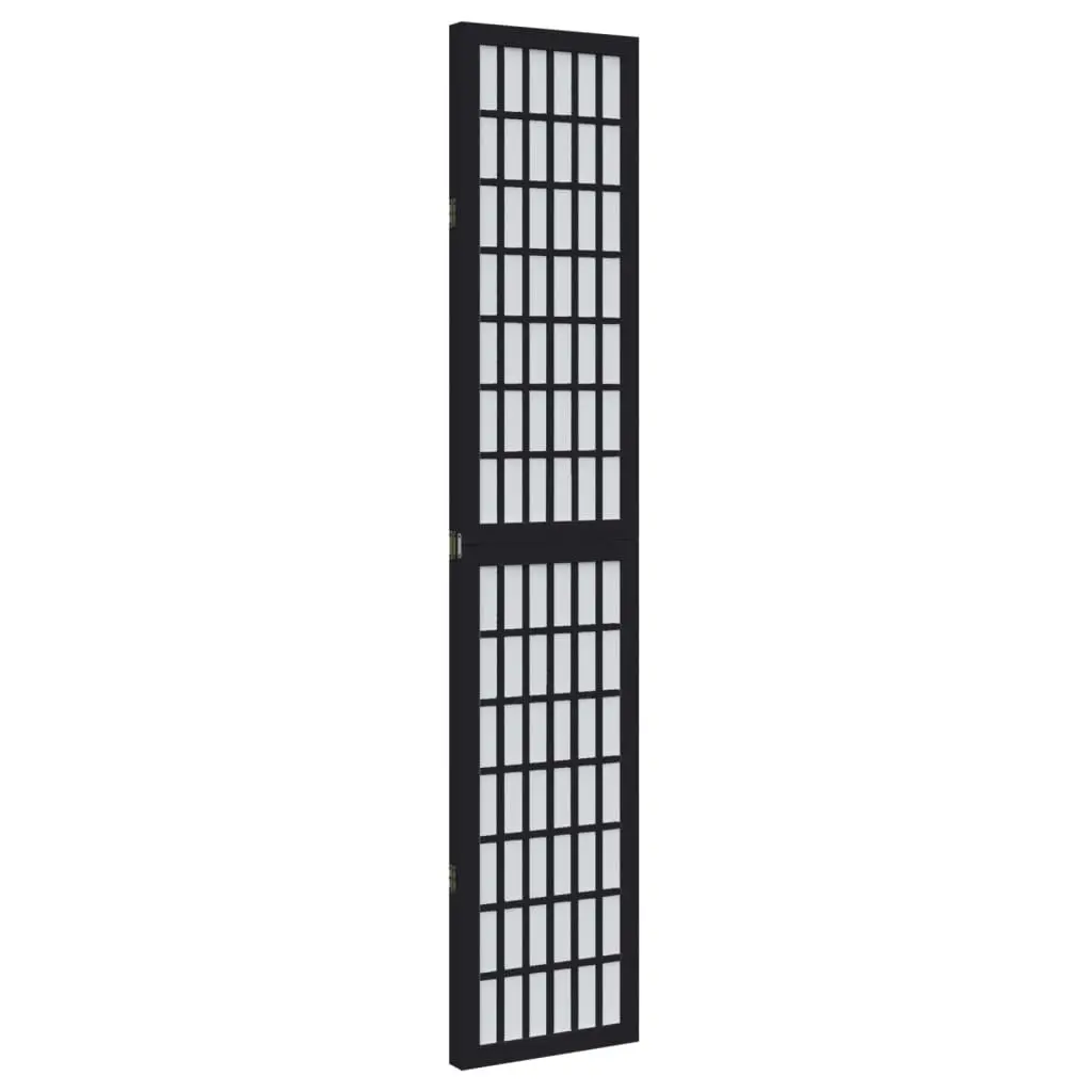 Room Divider Black 3 Panels Folding Privacy Screen Indoor Partition Hinged