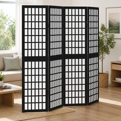 4 Panel Folding Room Divider with Stability