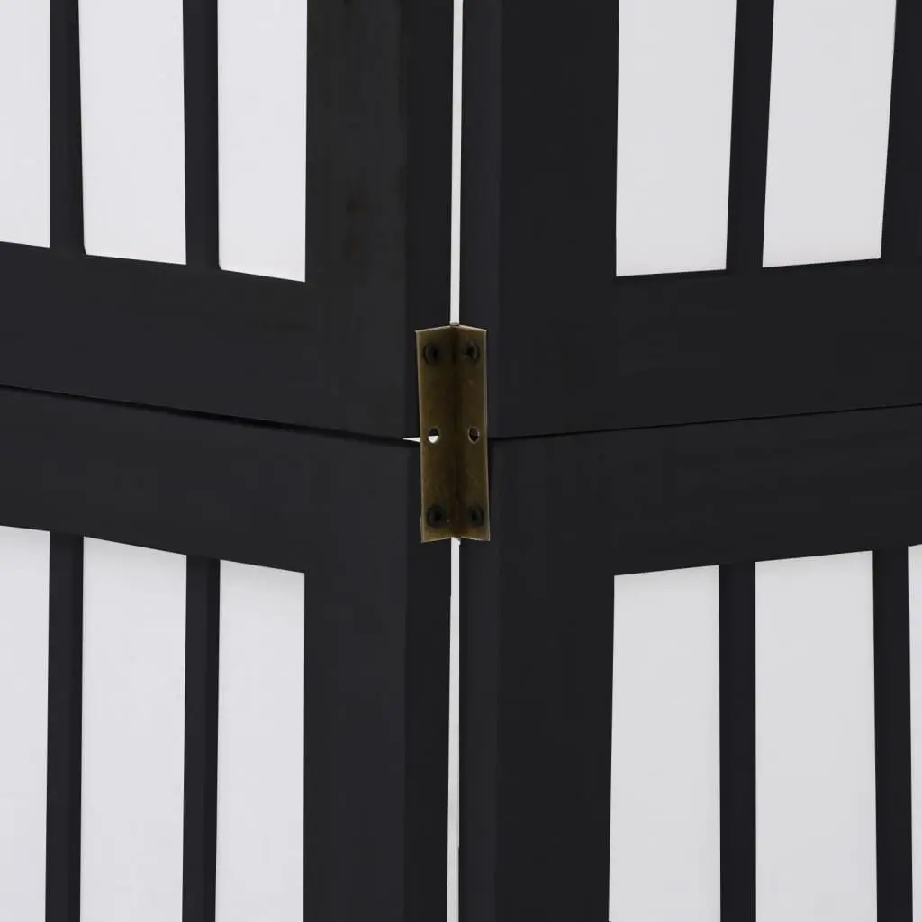 Room Divider Black 5 Panel Folding Screen Privacy Partition