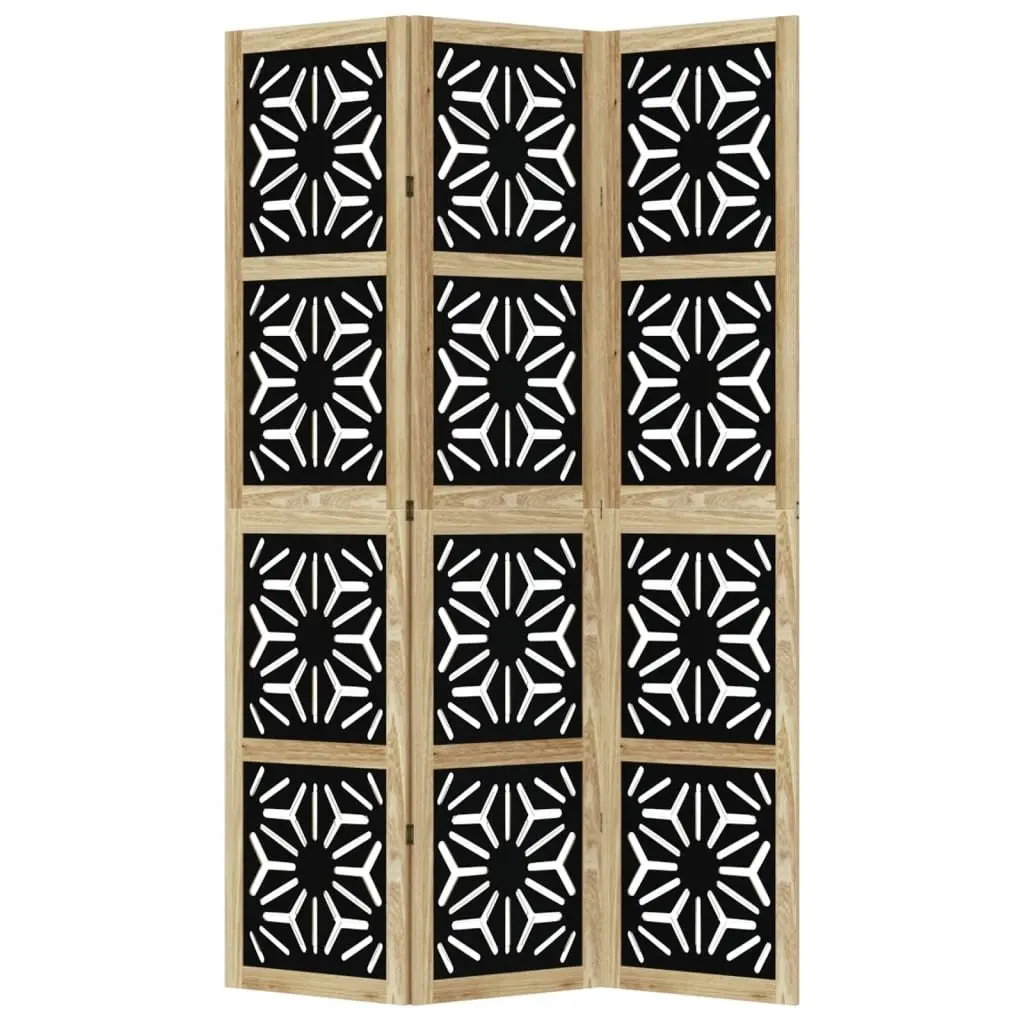 Room Divider 3 Panels Folding Privacy Screen Geometric Design Home Office