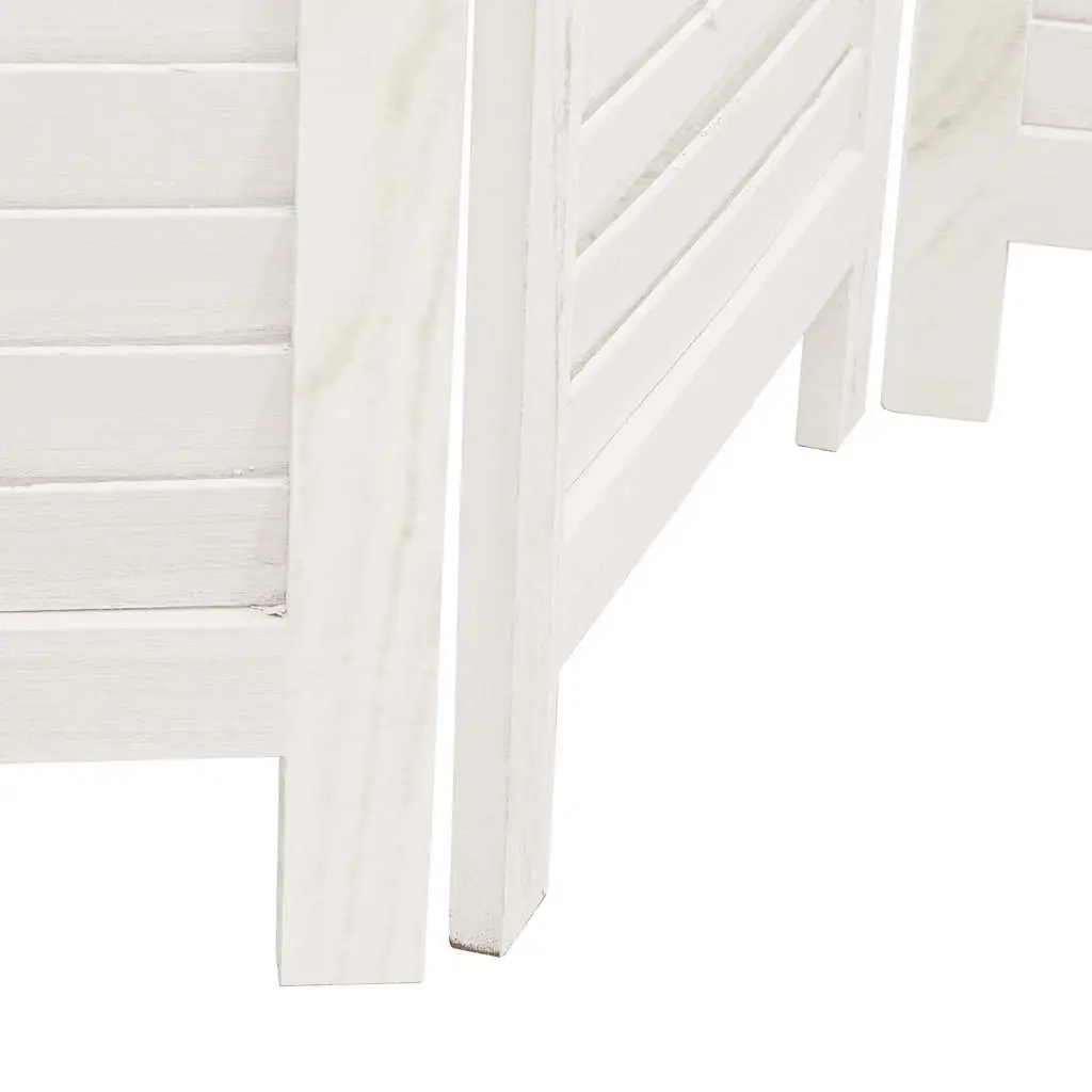 Room Divider White 5 Panels Folding Privacy Screen Partition Home Office