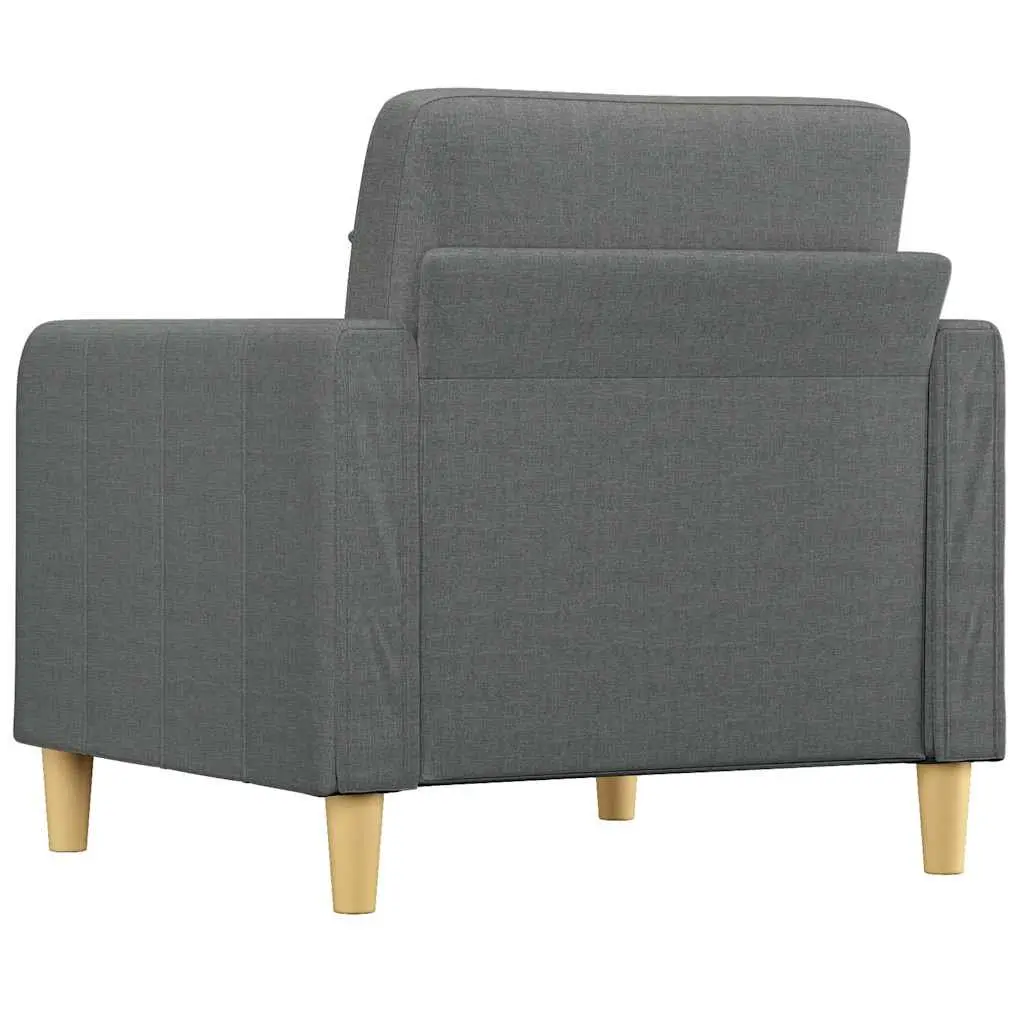 Sofa Chair Grey Fabric 60cm Padded Lounge Furniture