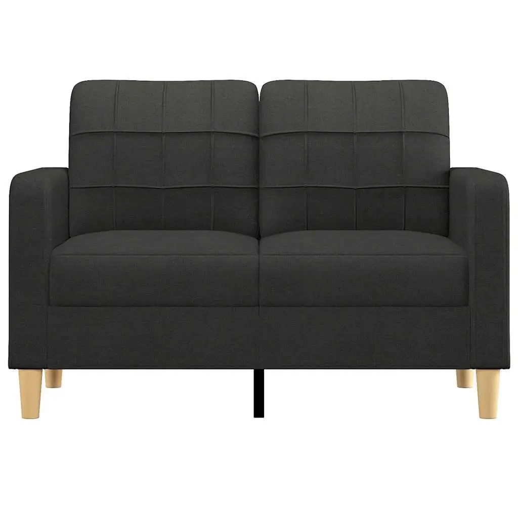 2-Seater Sofa Black 120cm Fabric Lounge Couch Living Room Furniture Modern