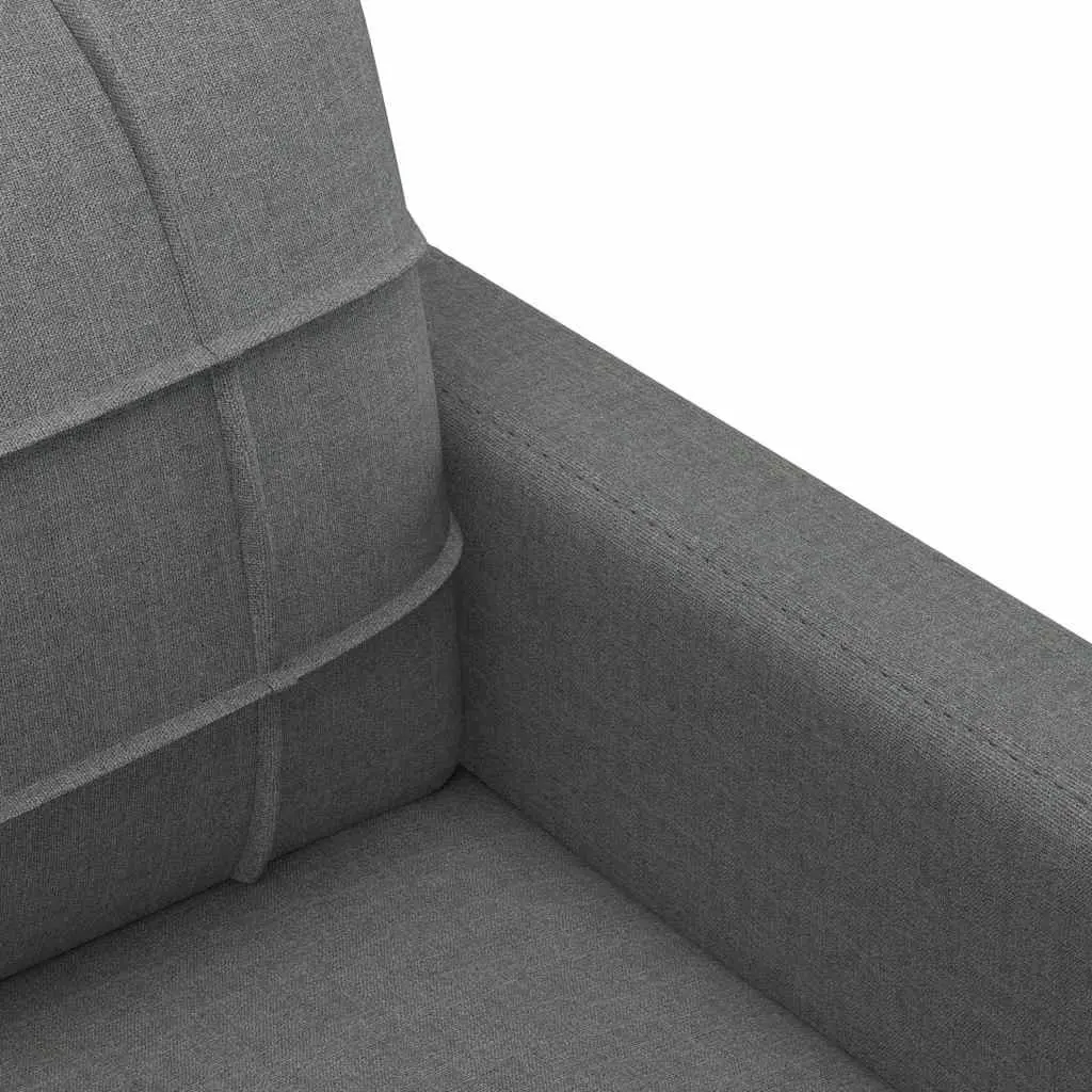 2-Seater Sofa Grey Fabric Lounge Couch Living Room Furniture 140cm Wide