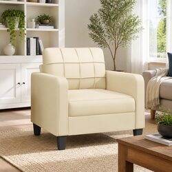 Cream Sofa Chair with Exceptional Comfort