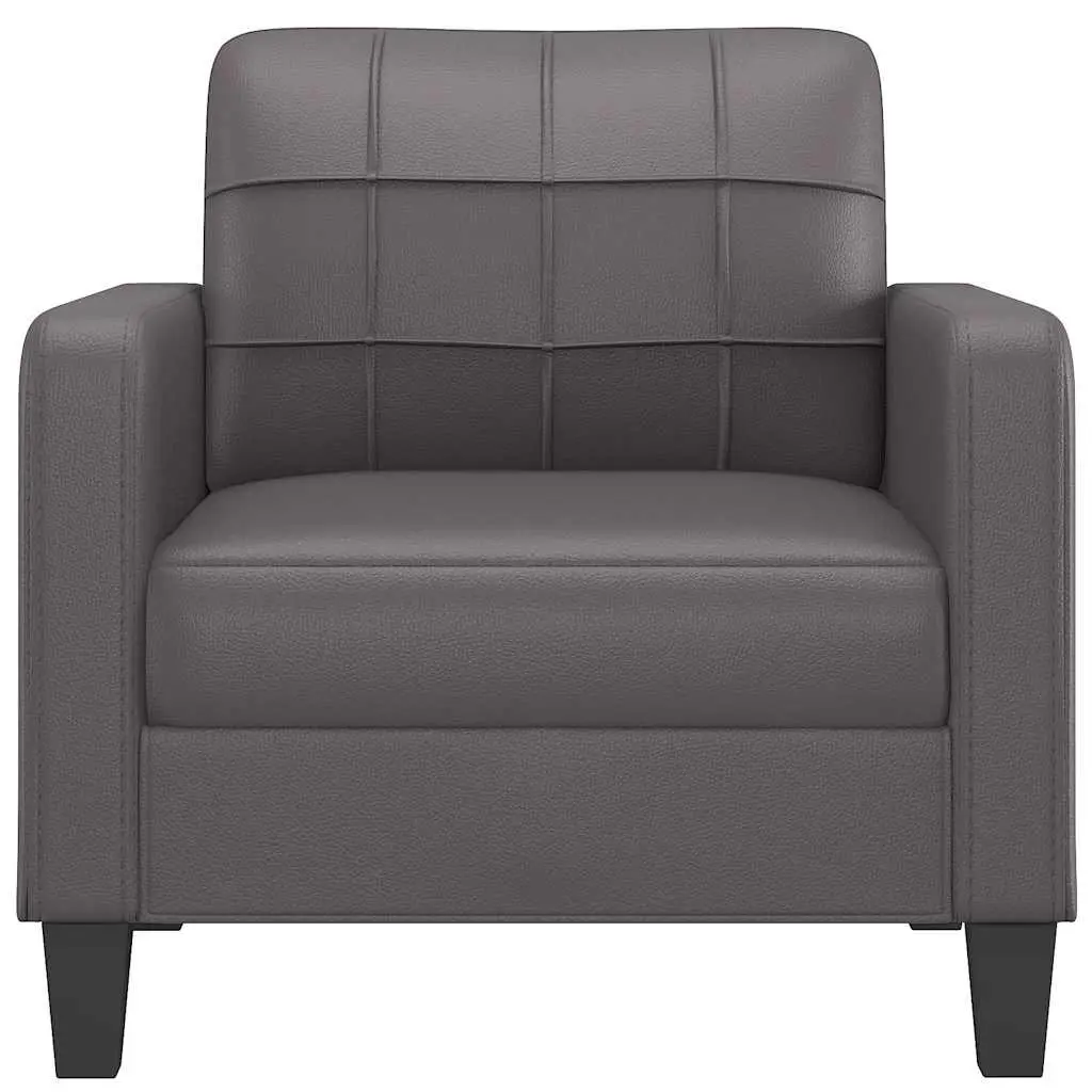 Sofa Chair Grey 60cm Compact Modern Armchair Lounge Seat