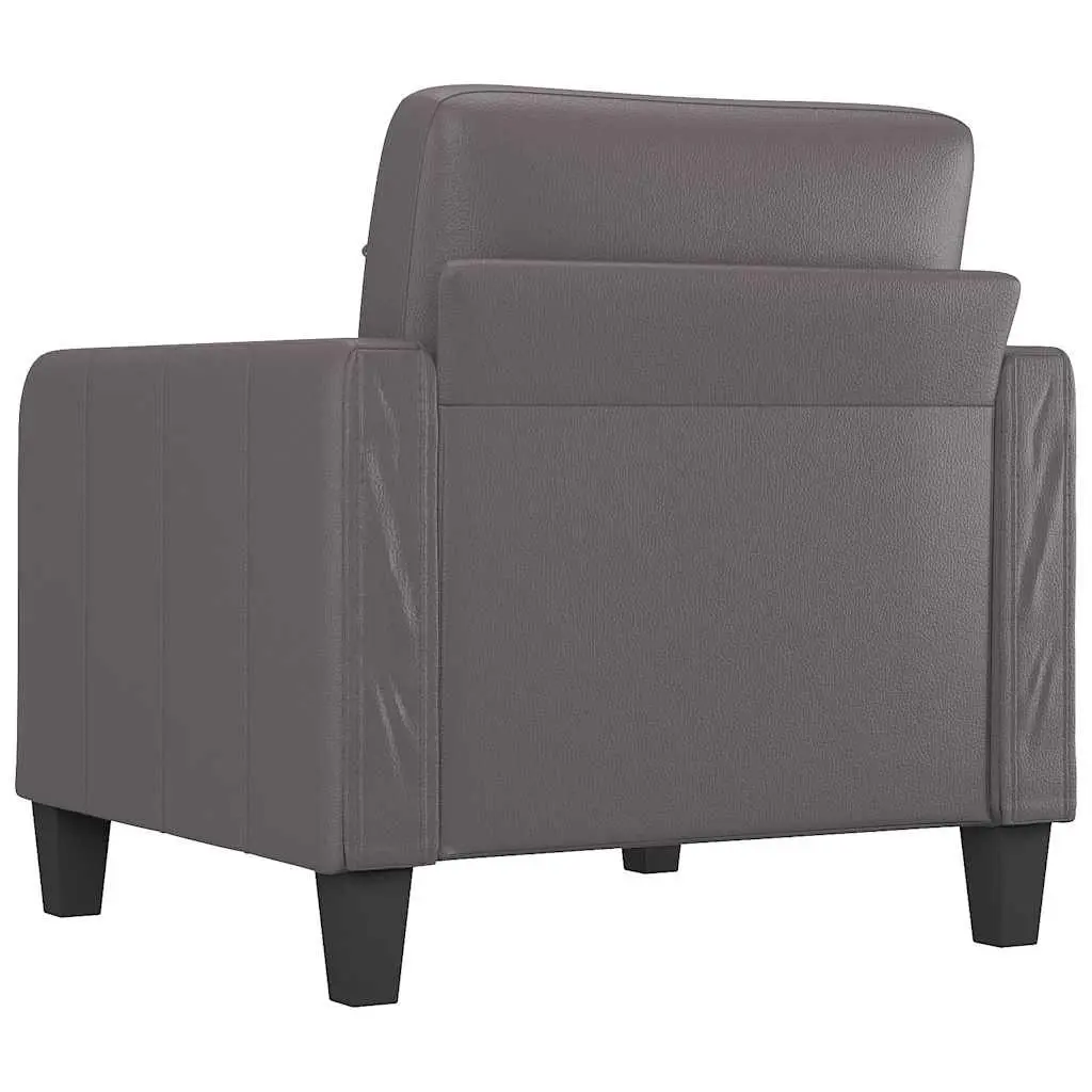 Sofa Chair Grey 60cm Compact Modern Armchair Lounge Seat