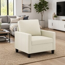 Sleek Cream Sofa Chair for Modern Living Spaces
