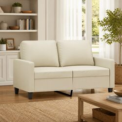 Modern Cream 2-Seater Sofa for Your Living Room