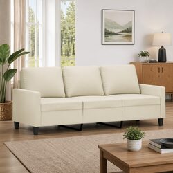 Cream 3-Seater Sofa: Stylish and Comfortable Lounge Couch