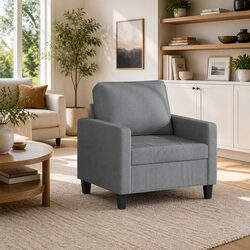 Grey Fabric Armchair - Comfortable and Stylish