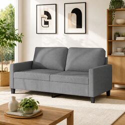 Compact and Stylish 2-Seater Grey Sofa