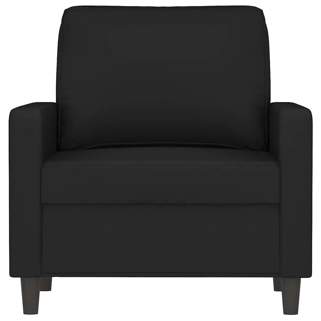 Sofa Chair Black 60cm Velvet Modern Accent Armchair Lounge Seat