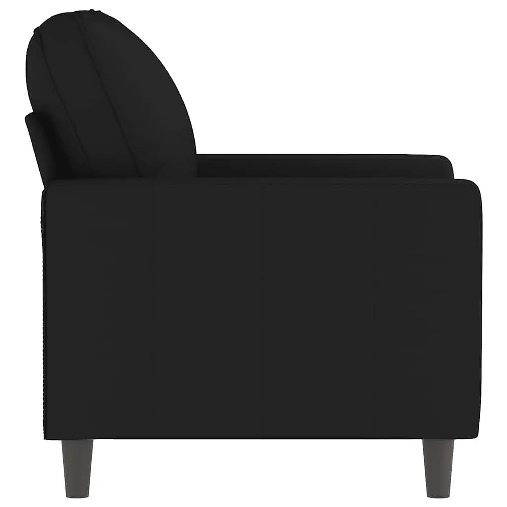 Sofa Chair Black 60cm Velvet Modern Accent Armchair Lounge Seat