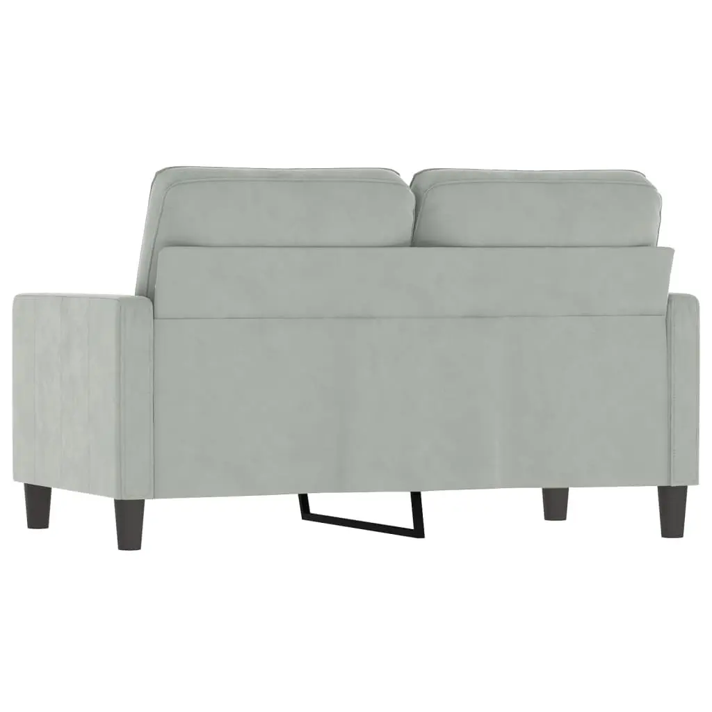 2-Seater Sofa Grey 120cm Lounge Couch Velvet Living Room Furniture Modern Design