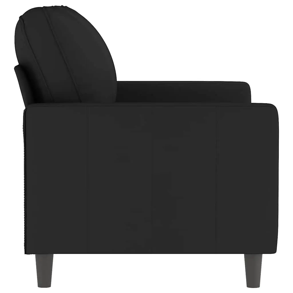 2-Seater Sofa Black 120cm Modern Lounge Couch Velvet Living Room Furniture