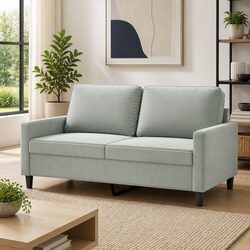 Chic and Stylish 140cm 2-Seater Sofa in Grey Velvet