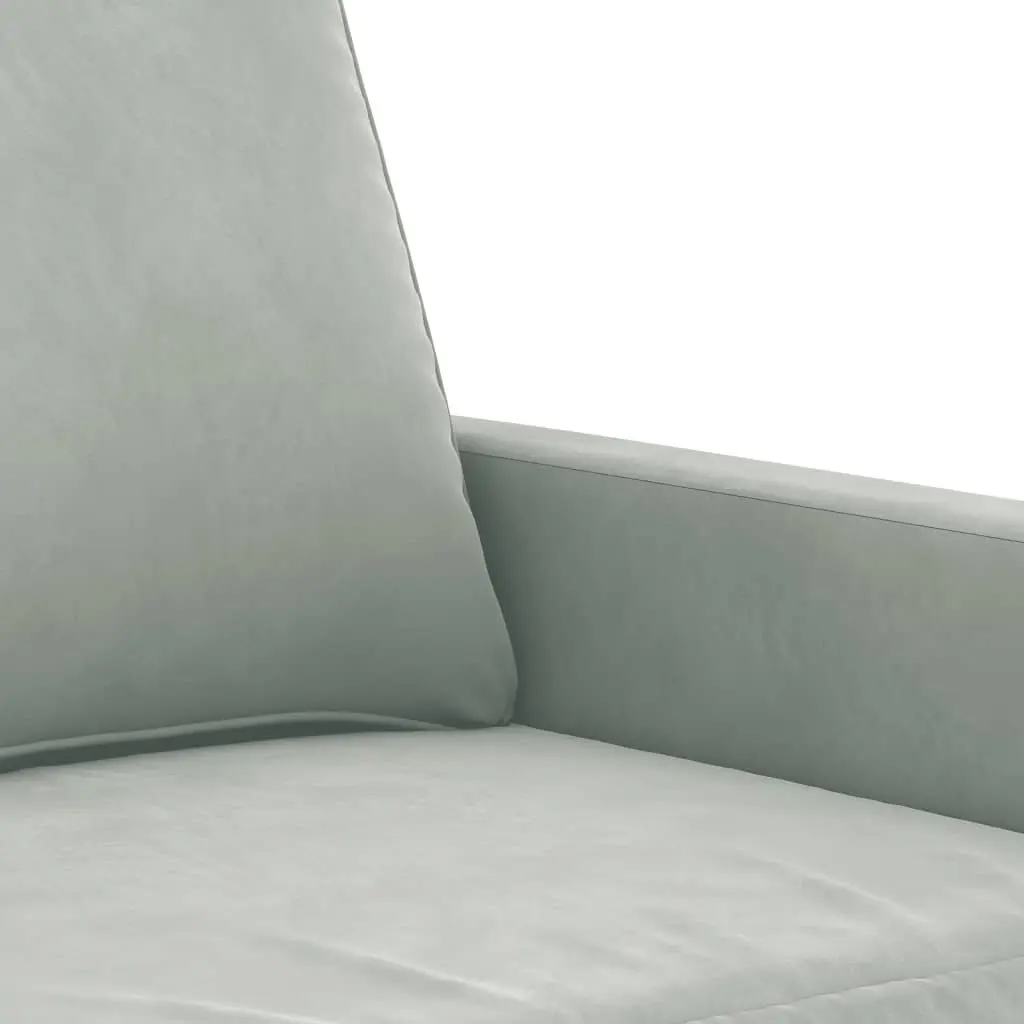 2-Seater Sofa Grey Velvet Living Room Furniture Couch 140cm Modern Lounge Settee