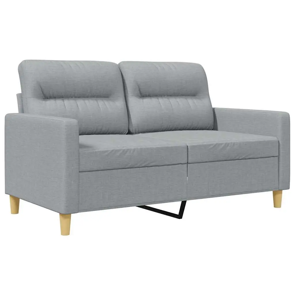 2-Seater Sofa Grey Fabric 120cm Upholstered Couch Lounge Settee