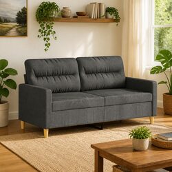 2-Seater Grey Sofa: Stylish and Sturdy