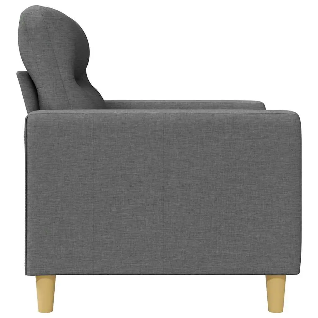 3-Seater Sofa Grey Fabric 180cm Modern Living Room Couch Lounge Seat Furniture