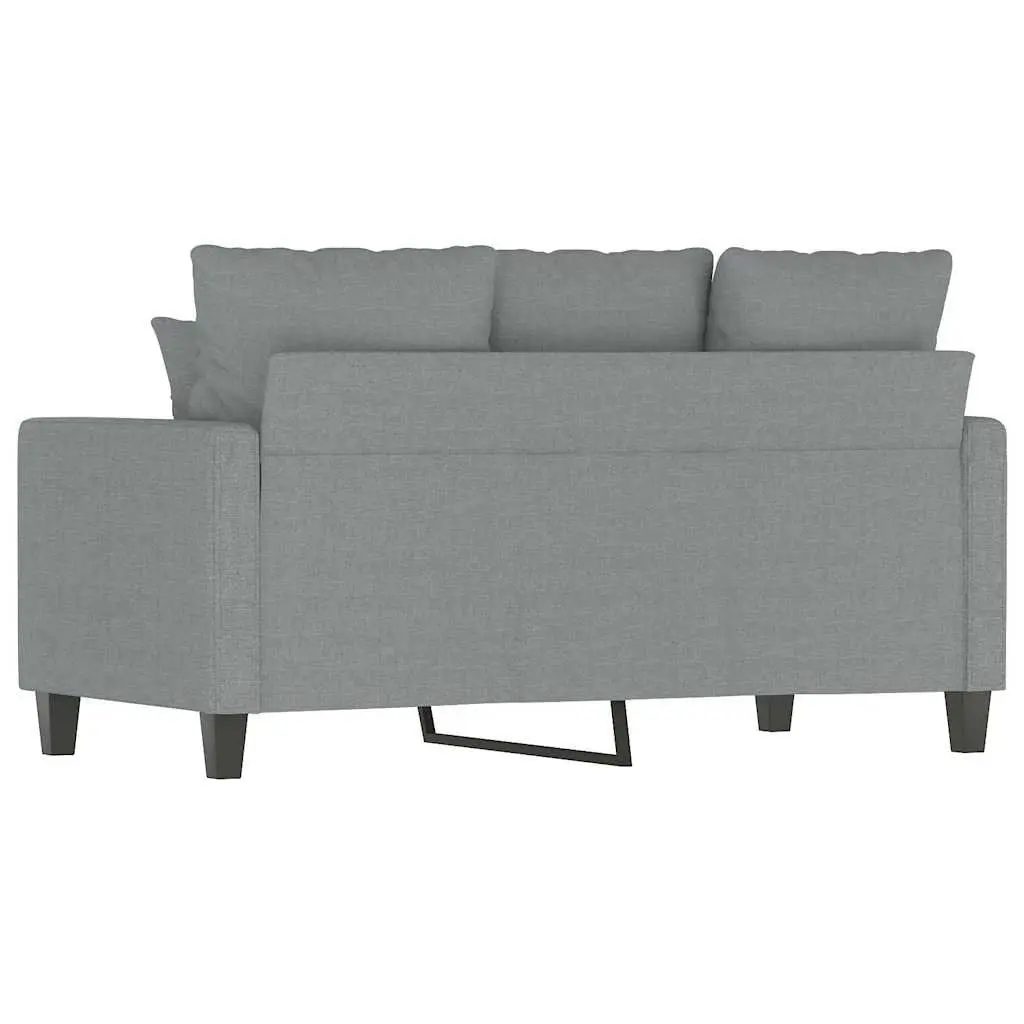 2-Seater Sofa Light Grey 120cm Modern Lounge Couch Fabric Settee Living Room
