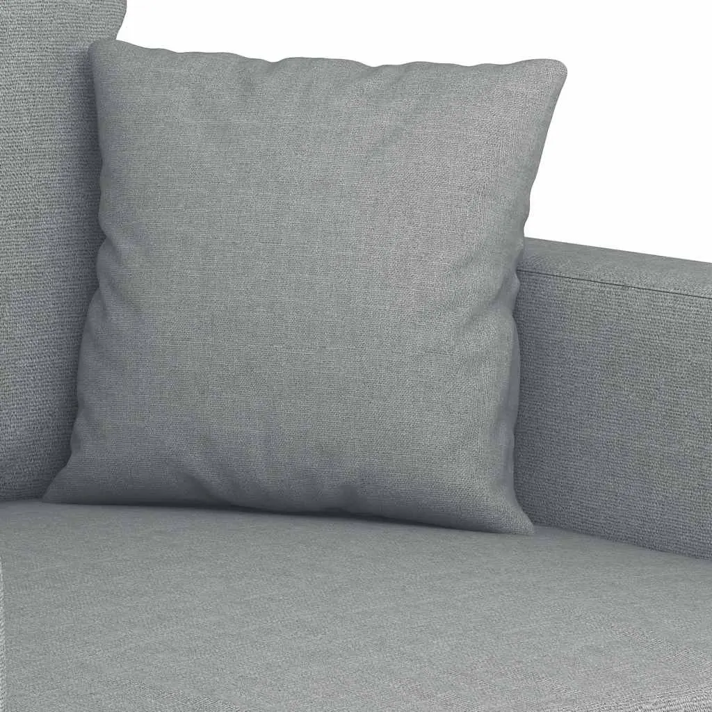 2-Seater Sofa Light Grey 120cm Modern Lounge Couch Fabric Settee Living Room