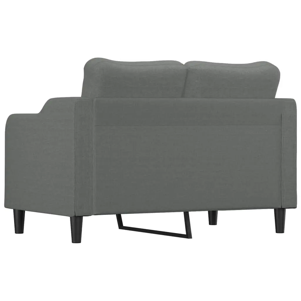 2-Seater Sofa Dark Grey 120cm Fabric Couch Lounge Seat Living Room Furniture