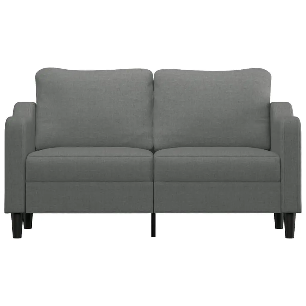 2-Seater Sofa Grey Fabric 140cm Modern Living Room Couch Upholstered Furniture