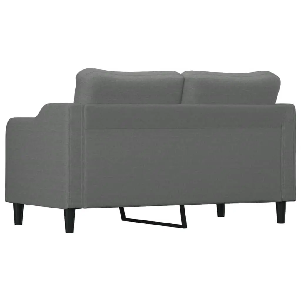 2-Seater Sofa Grey Fabric 140cm Modern Living Room Couch Upholstered Furniture