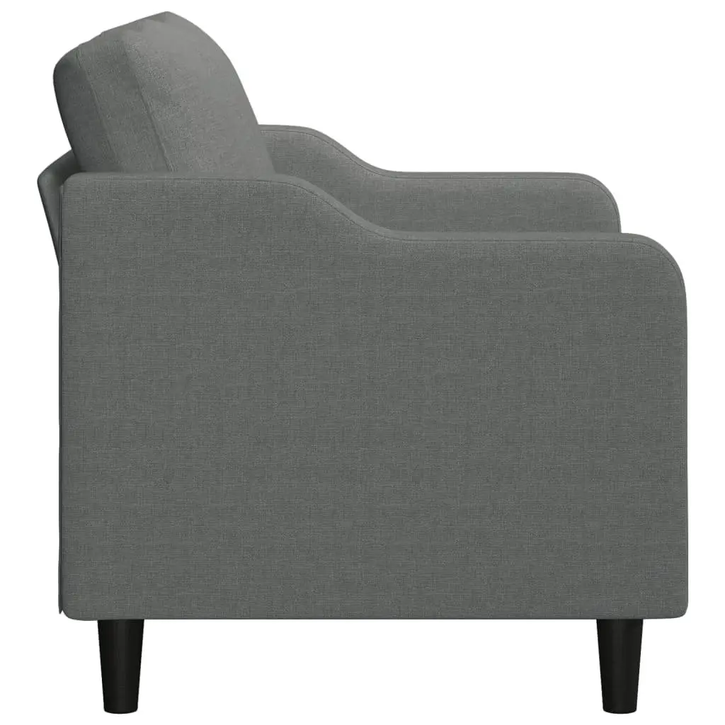 2-Seater Sofa Grey Fabric 140cm Modern Living Room Couch Upholstered Furniture