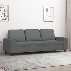 3-Seater Grey Sofa with Sturdy Build and Style